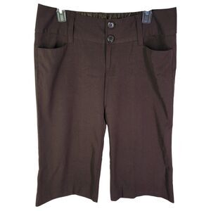 Maurices Womens Size 9/10 Brown Solid Capri Pants
